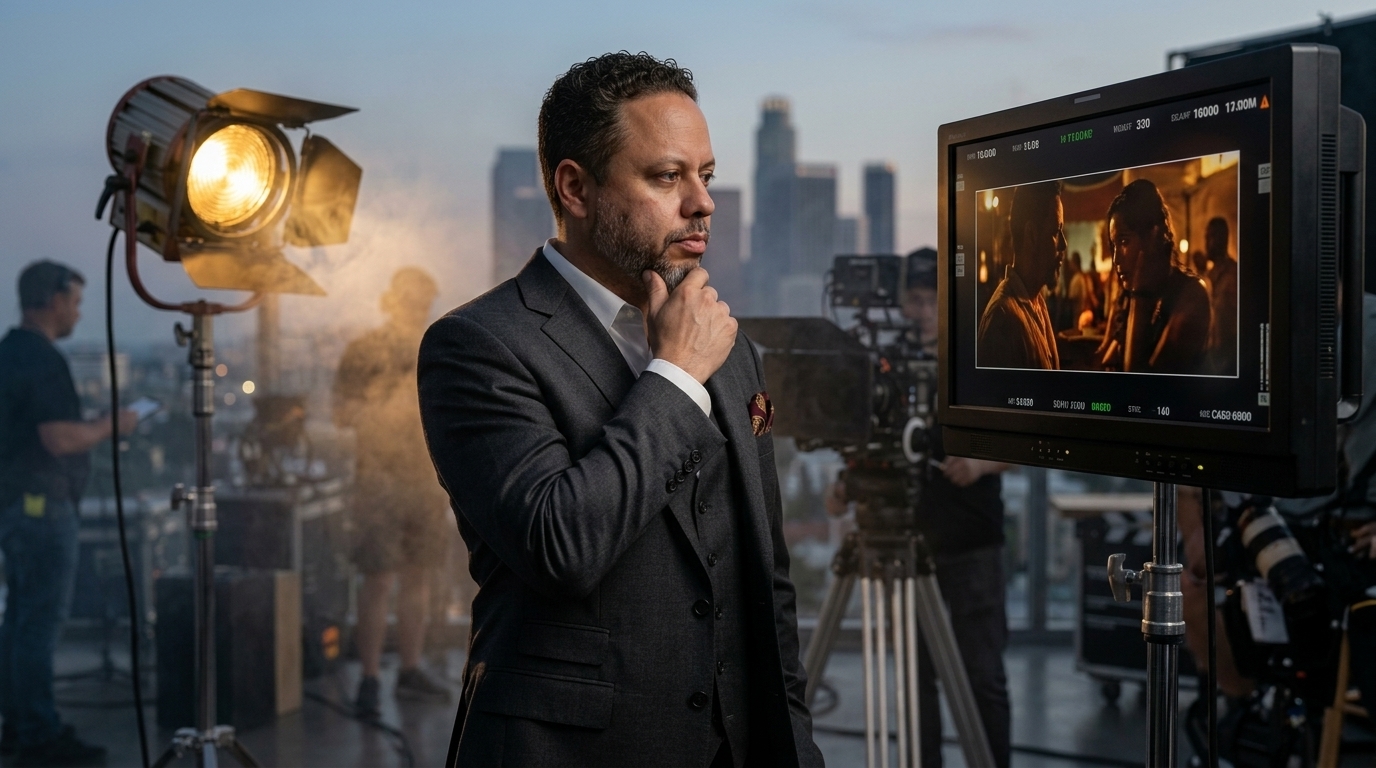Tristan Desechenes on a cinematic production stage